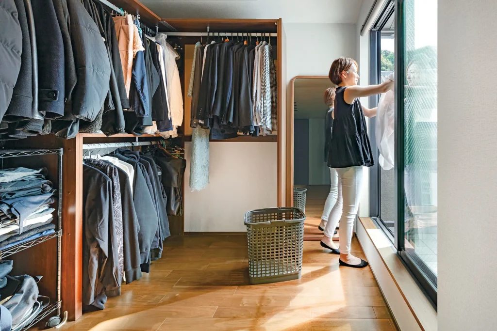 Phòng giặt phơi phong cách Nhật