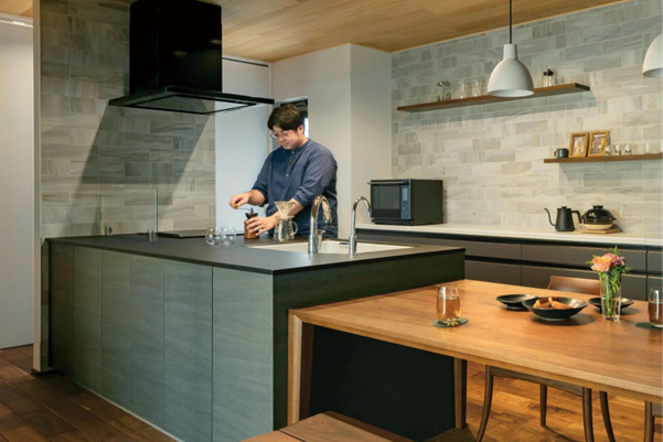 Không gian và ánh sáng trong bếp Nhật