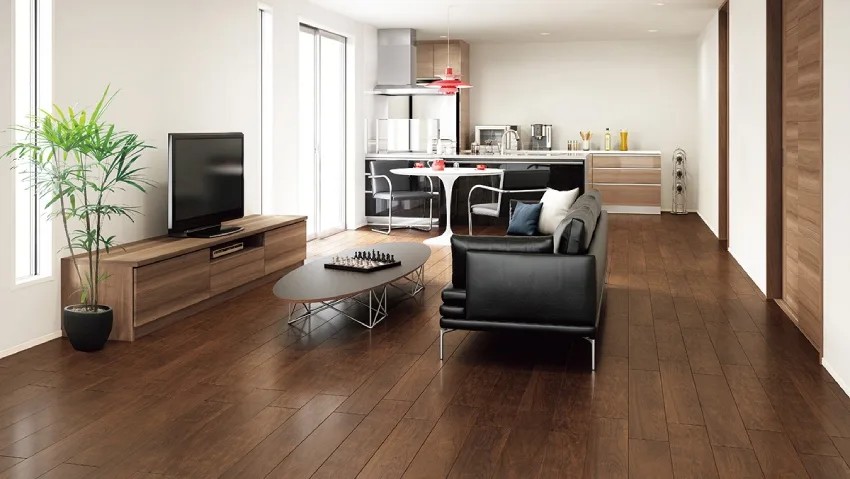 sàn gỗ nâu trầm