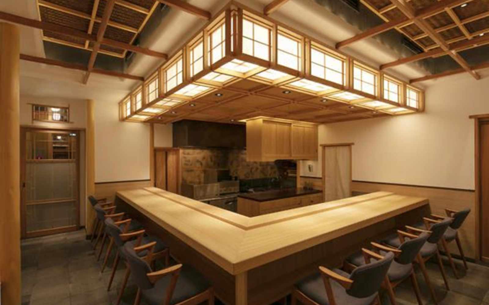 Quầy counter nhà hàng Nhật